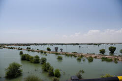 Flooded rural area