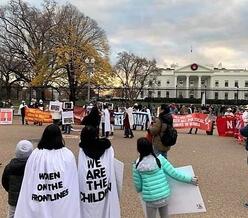 A group of individuals participating in a demonstration