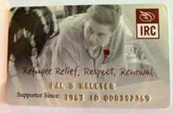 Pál's first IRC donor card