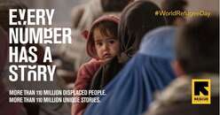 Every Number has a Story. Child in the arms of an adult