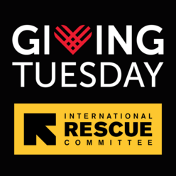 Giving Tuesday logo above IRC logo with arrow.