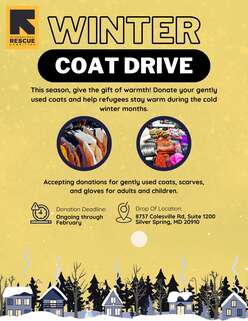 Winter coat drive flyer