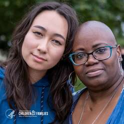 Two women looking at camera