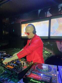 Ivan Gant DJ's at one of his events.