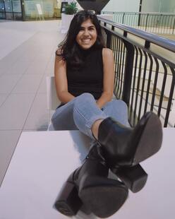 Rooha smiling as a new junior in high school.