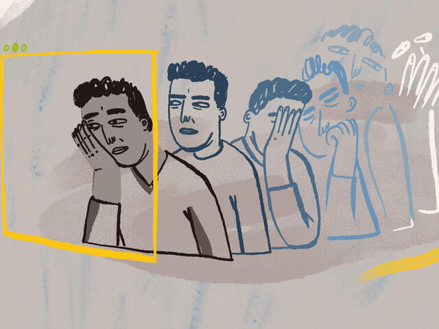 Illustration: Hassan wartet auf die Bewilligung seines Asylantrages.