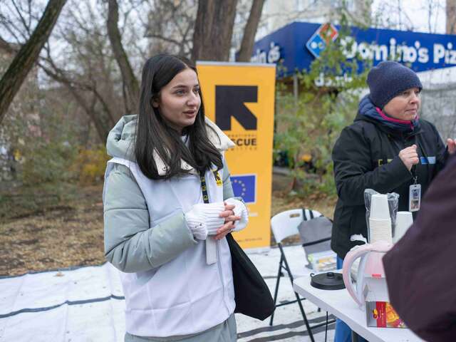 Her colleague Lesia is also there to provide much-needed psychological support for people as they process the devastating aftereffects of an attack.