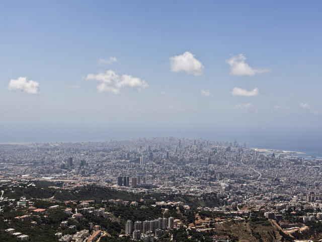 A 2016 aeriel view of the city of Beirut and its port