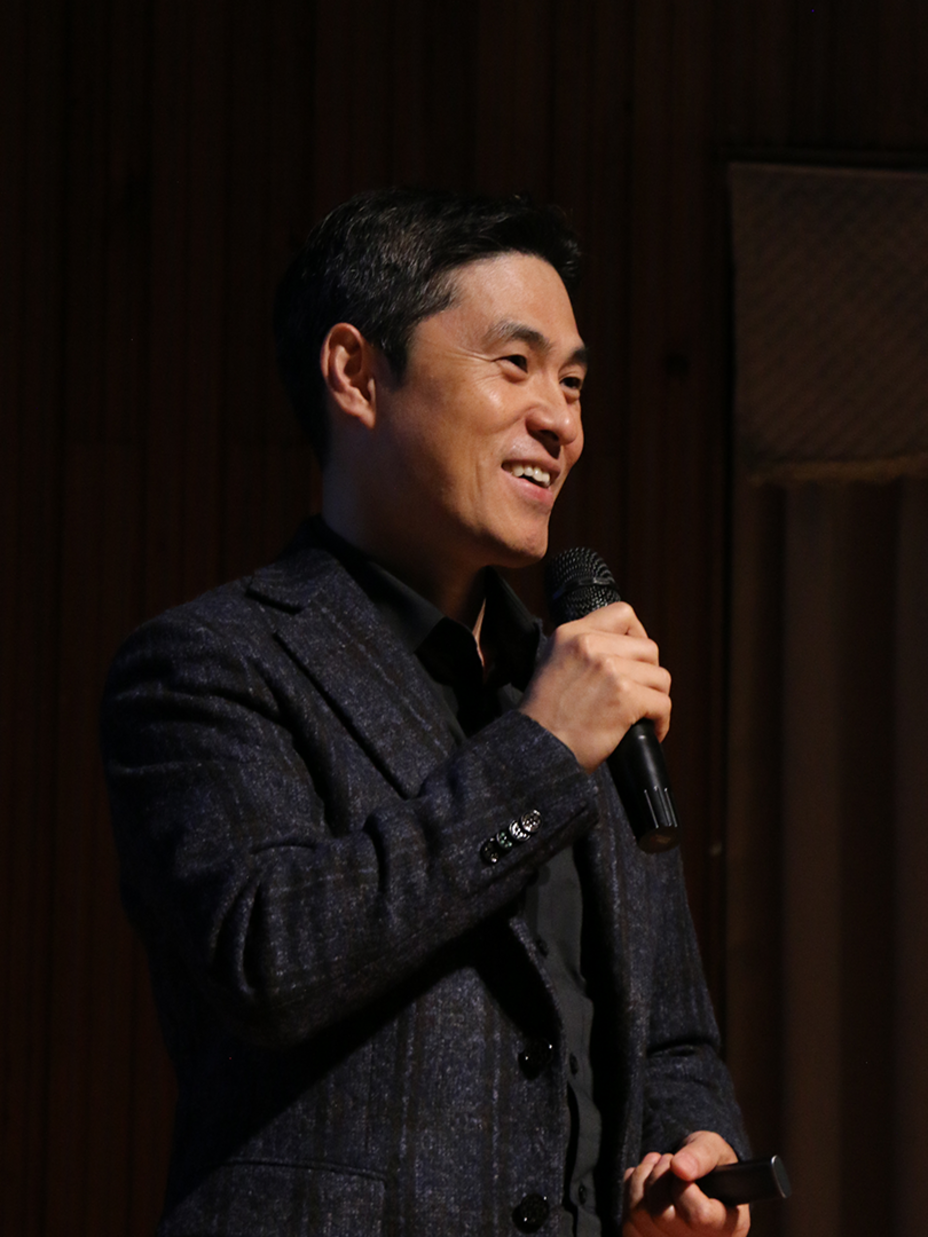 강연 중인 윤혜식 후원자