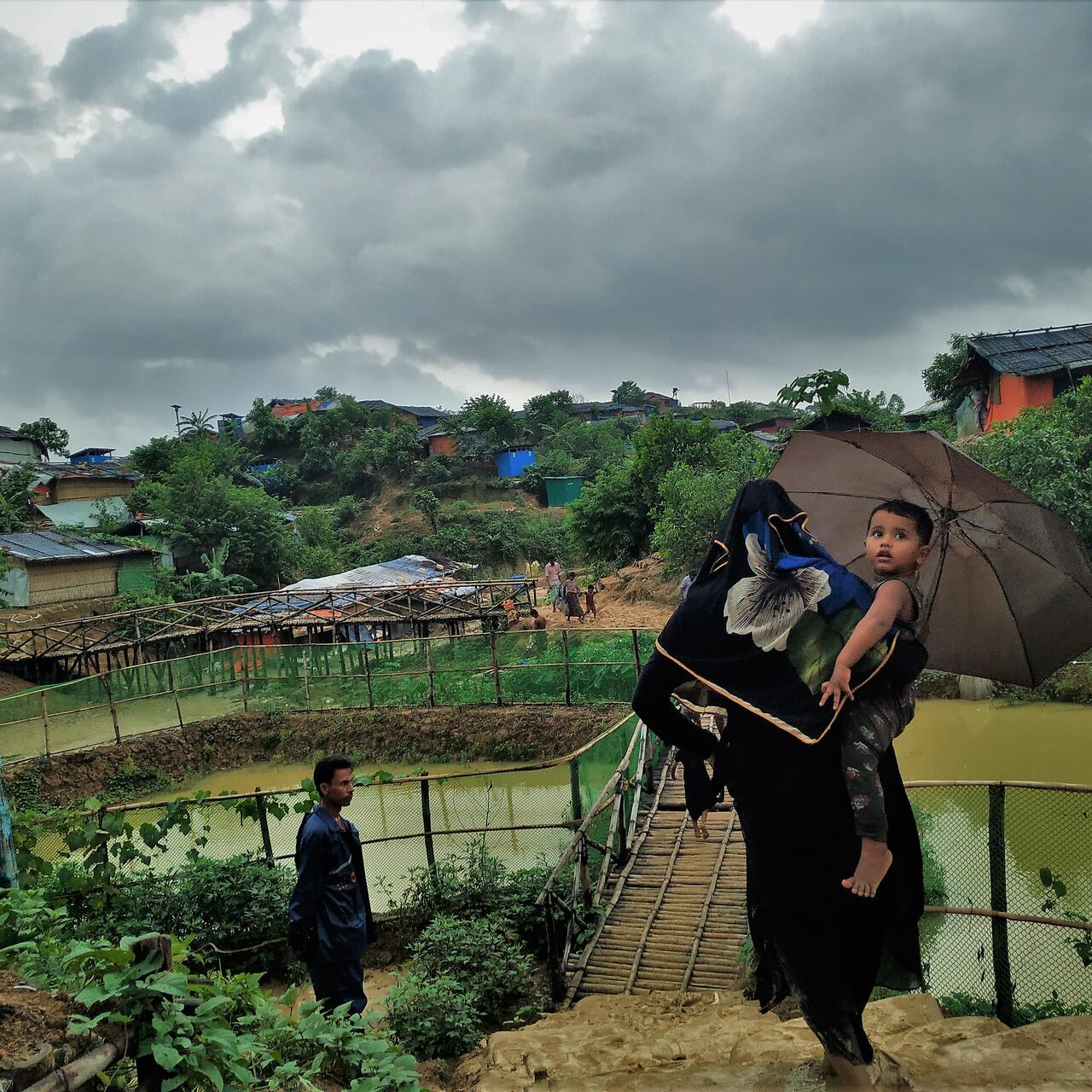 woman walks in Bangladesh