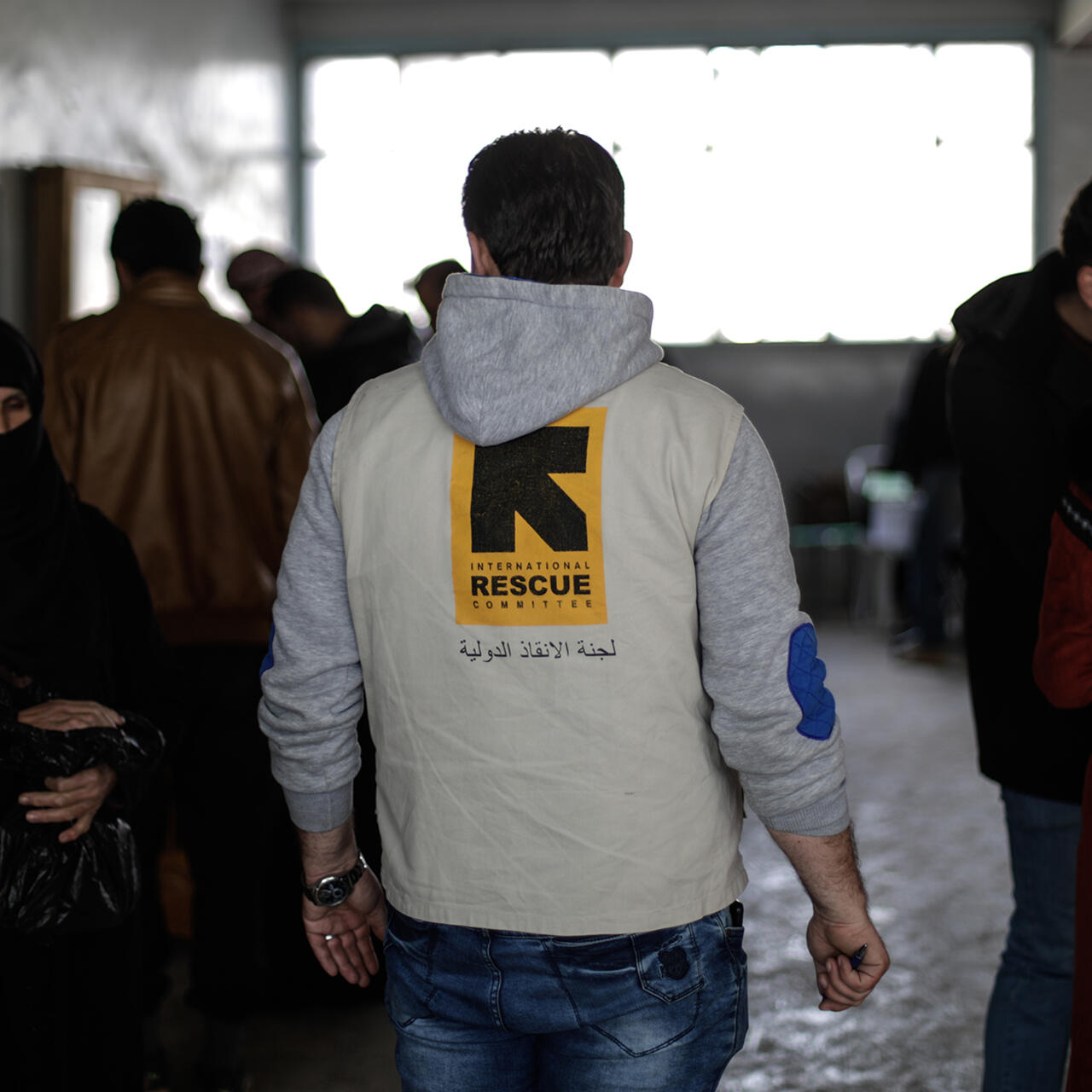 IRC Mitarbeiter in Aufnahmezentrum Idlib