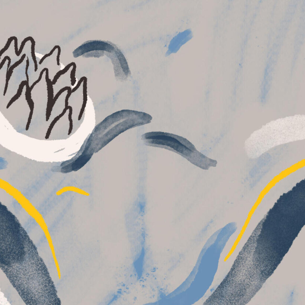 Eine Illustration von einem Boot im Meer.