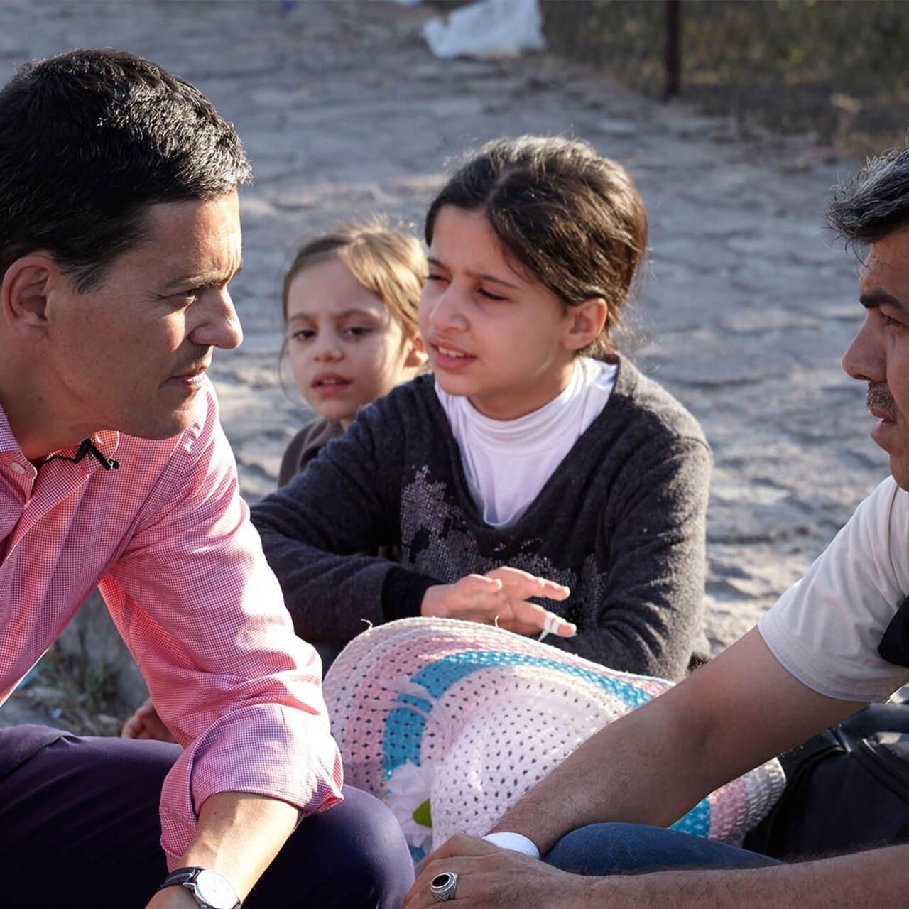 David Miliband in Greece