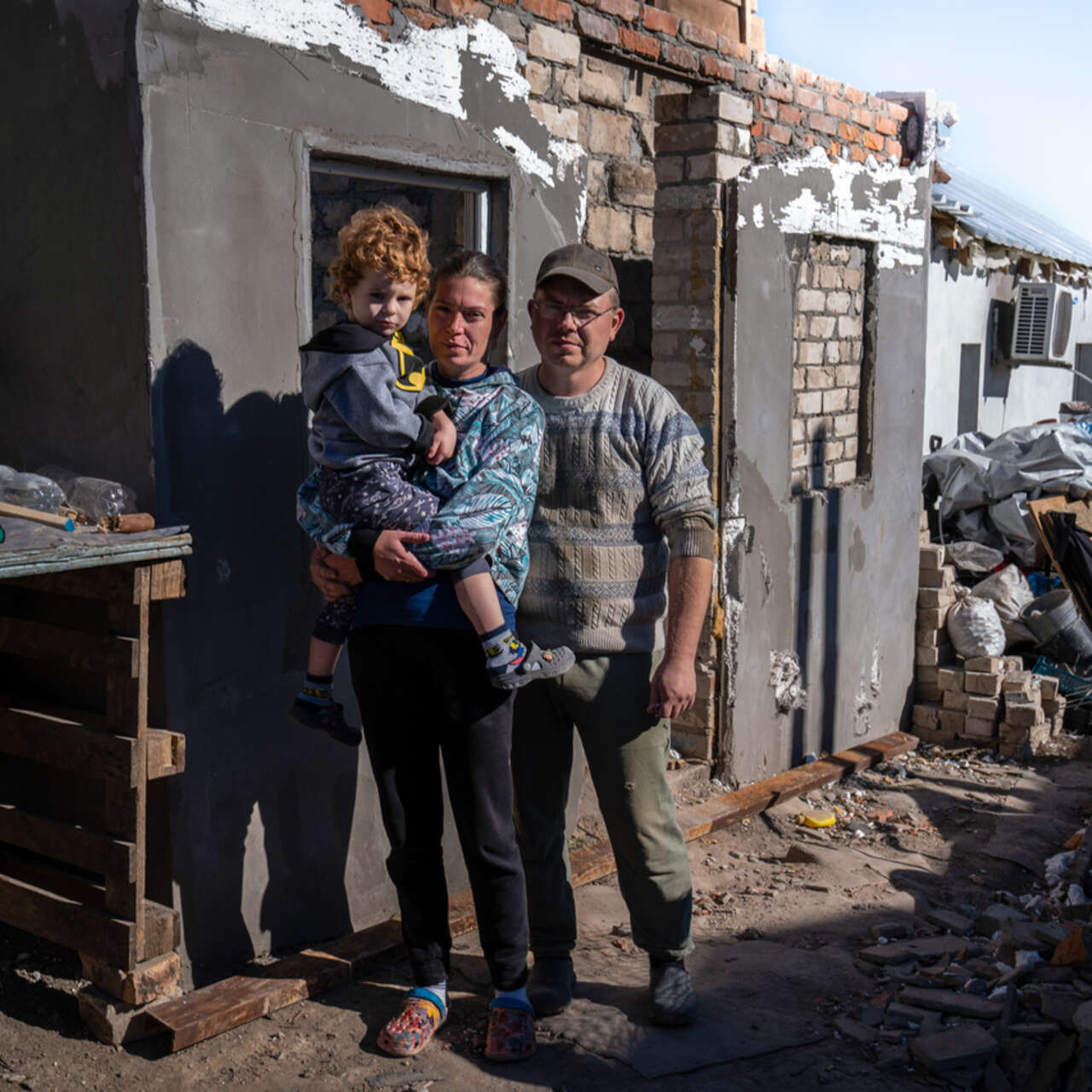 Ukraina överleva vinter Familj på flykt