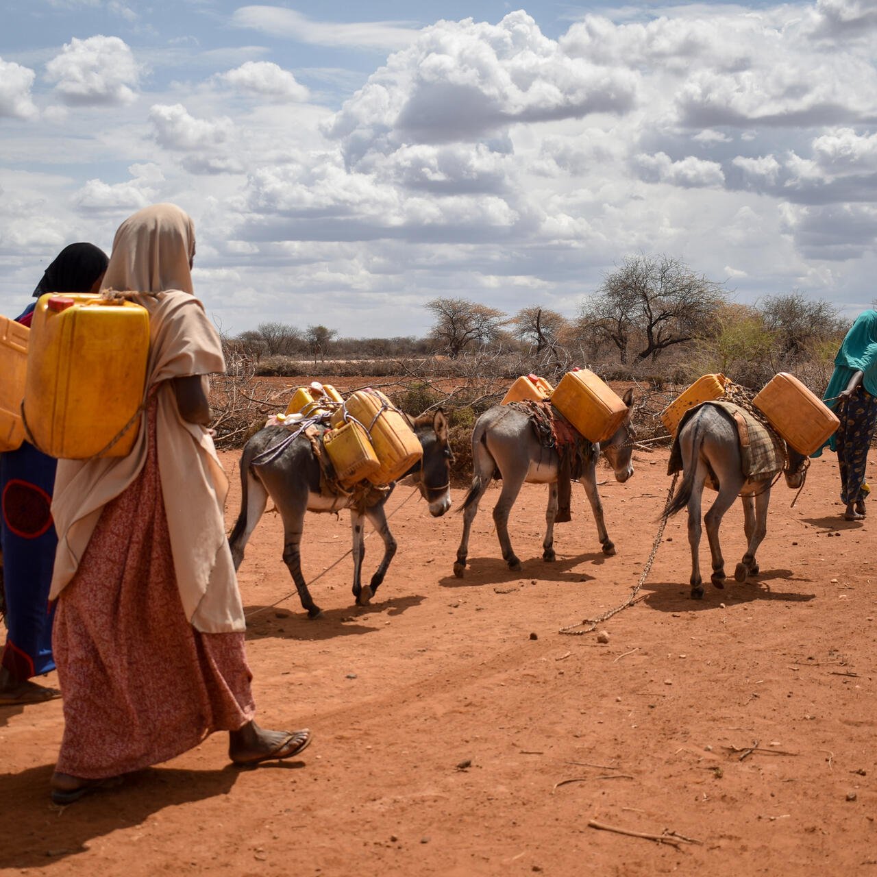 Ethiopian women with water containers