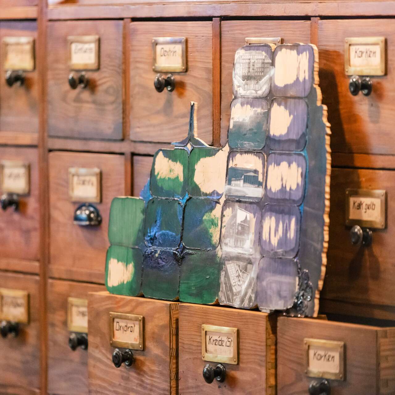 Schubladen und Puzzelteile im Wekhaus Mannheim