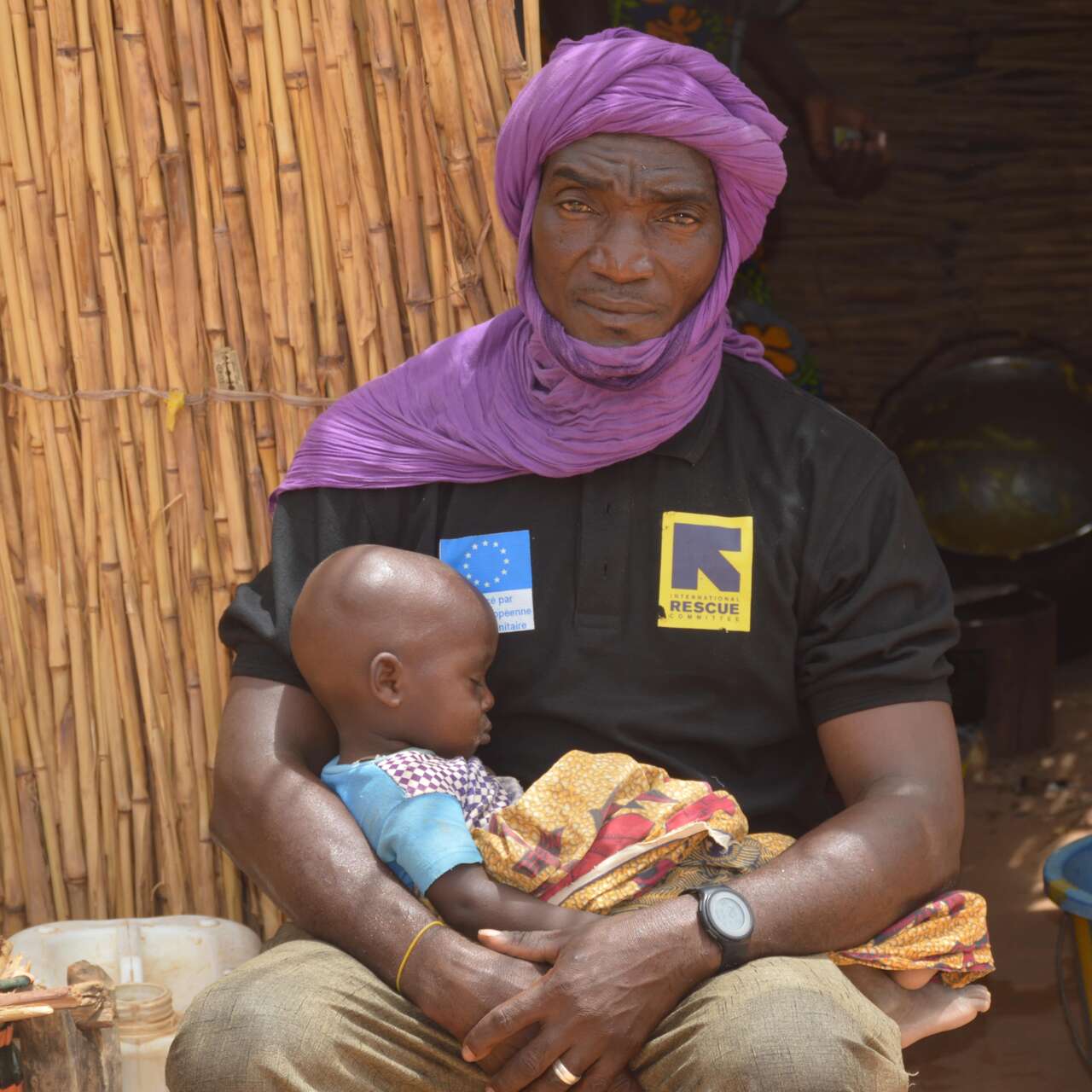 Boubacar Tahirou has experienced both unimaginable loss and remarkable transformation in his 45 years. Originally from Adab-dab, a village in Niger, bandit violence forced him to flee his peaceful farming life and start anew amid displacement. In addition to rebuilding his own life, Boubacar currently serves as a leader of an EMAP (Engaging Men in Accountable Practices) program — educating and engaging the men in his community in protecting women and girls from gender-based violence. 