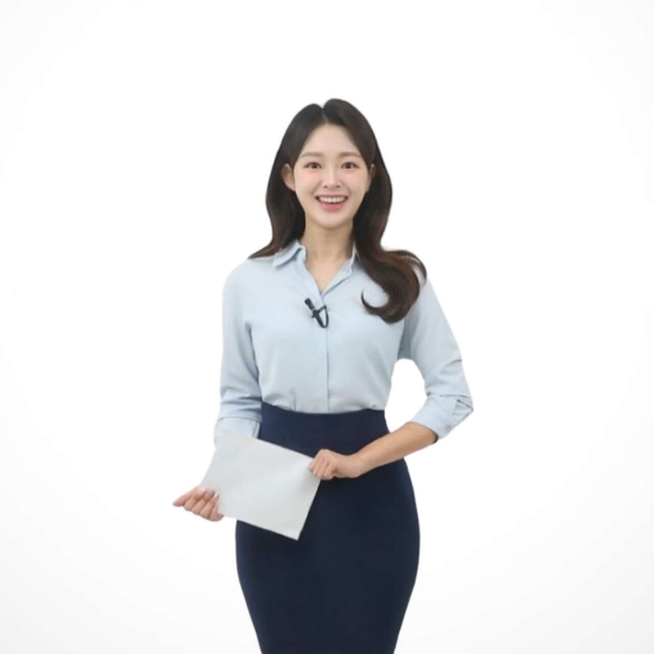 신에스더 후원자가 카메라를 보고 환하게 웃고 있습니다.