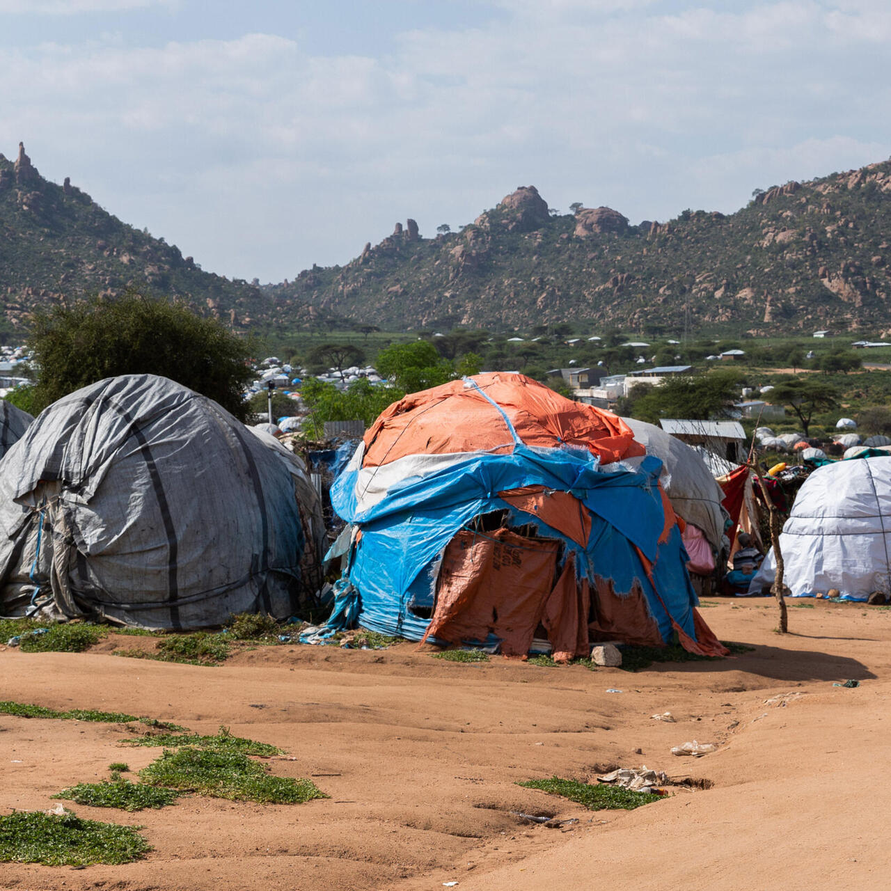 Qoloji IDP camp in the Somali region of Ethiopia. (ECHO)