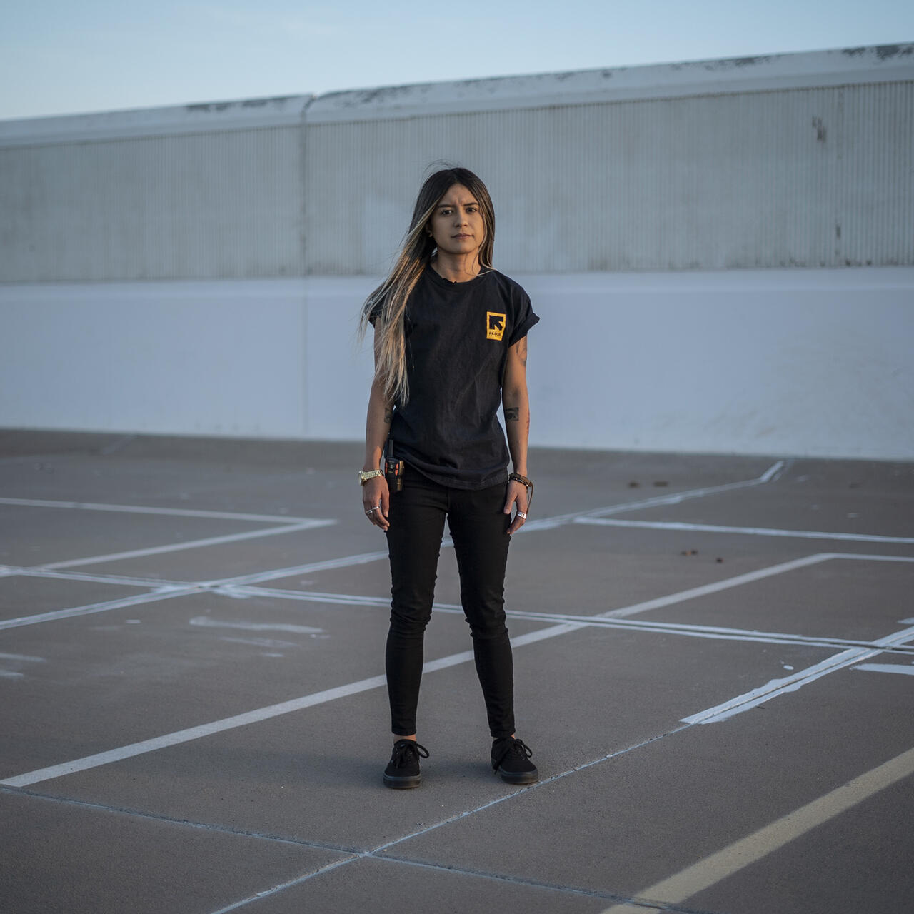 International Rescue Committee shelter specialist Alex Cruz stands outside the IRC Welcome Center in Phoenix, Arizona
