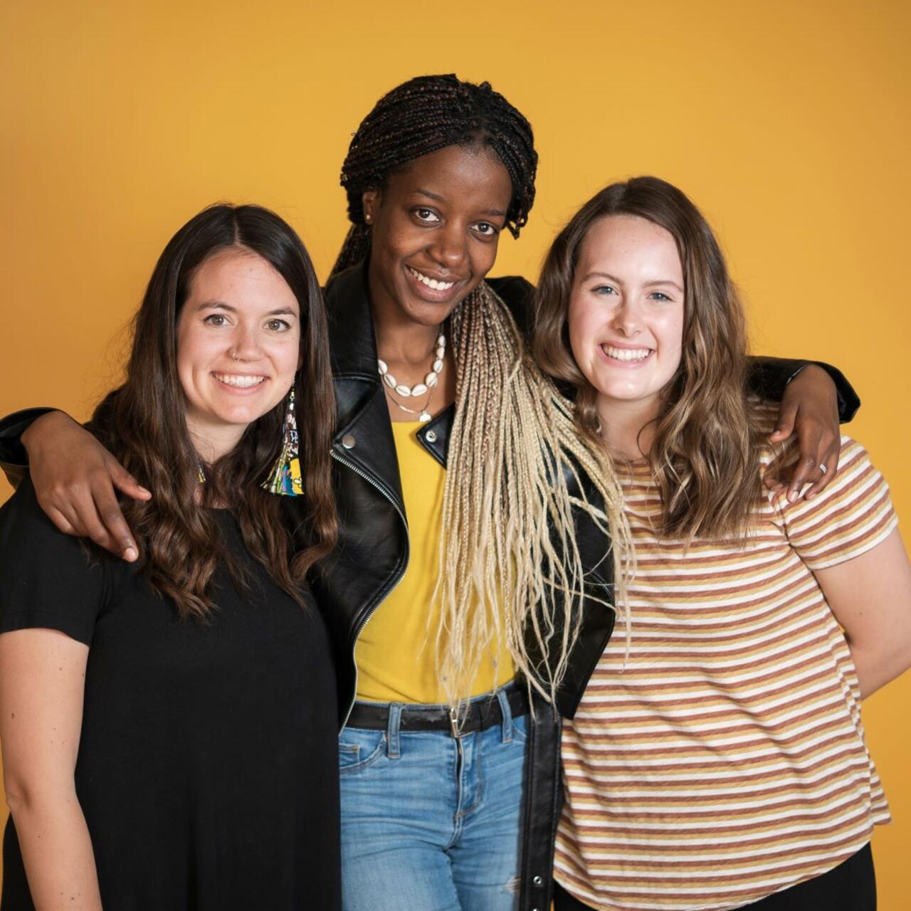 Christelle Igihozo with her friends Janna Brown and Charlee Andree