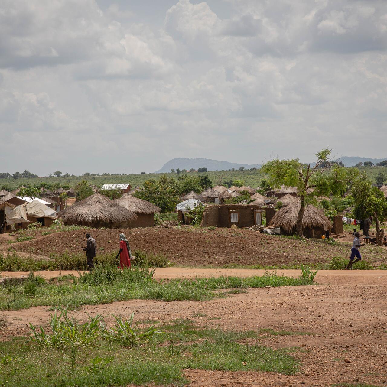 A landscape photo of Bidi Bidi refugee camp in Uganda.