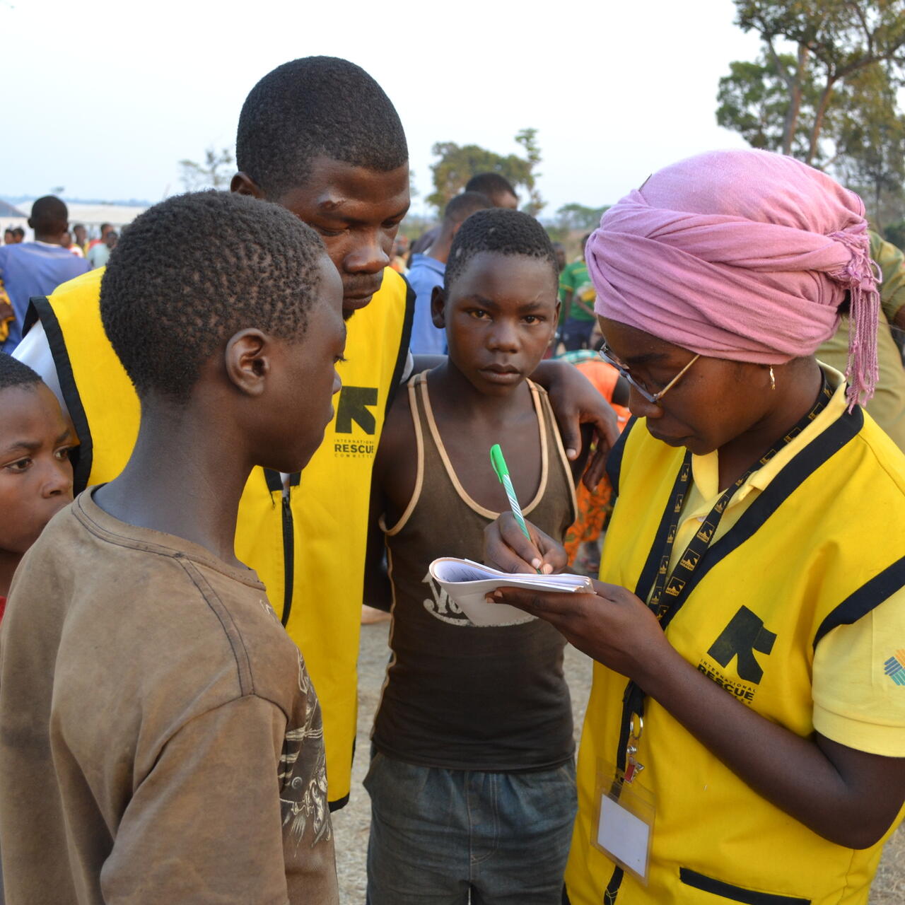 International Rescue Committee staff are working to reunite families in Nyarugusu refugee camp, Tanzania.