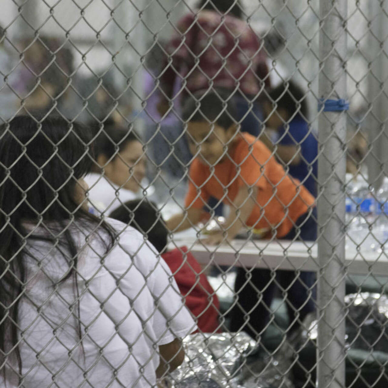 Central Americans detained by US.Border Patrol in Texas