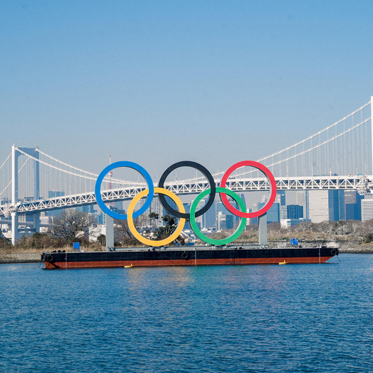 The Olympic rings in Tokyo