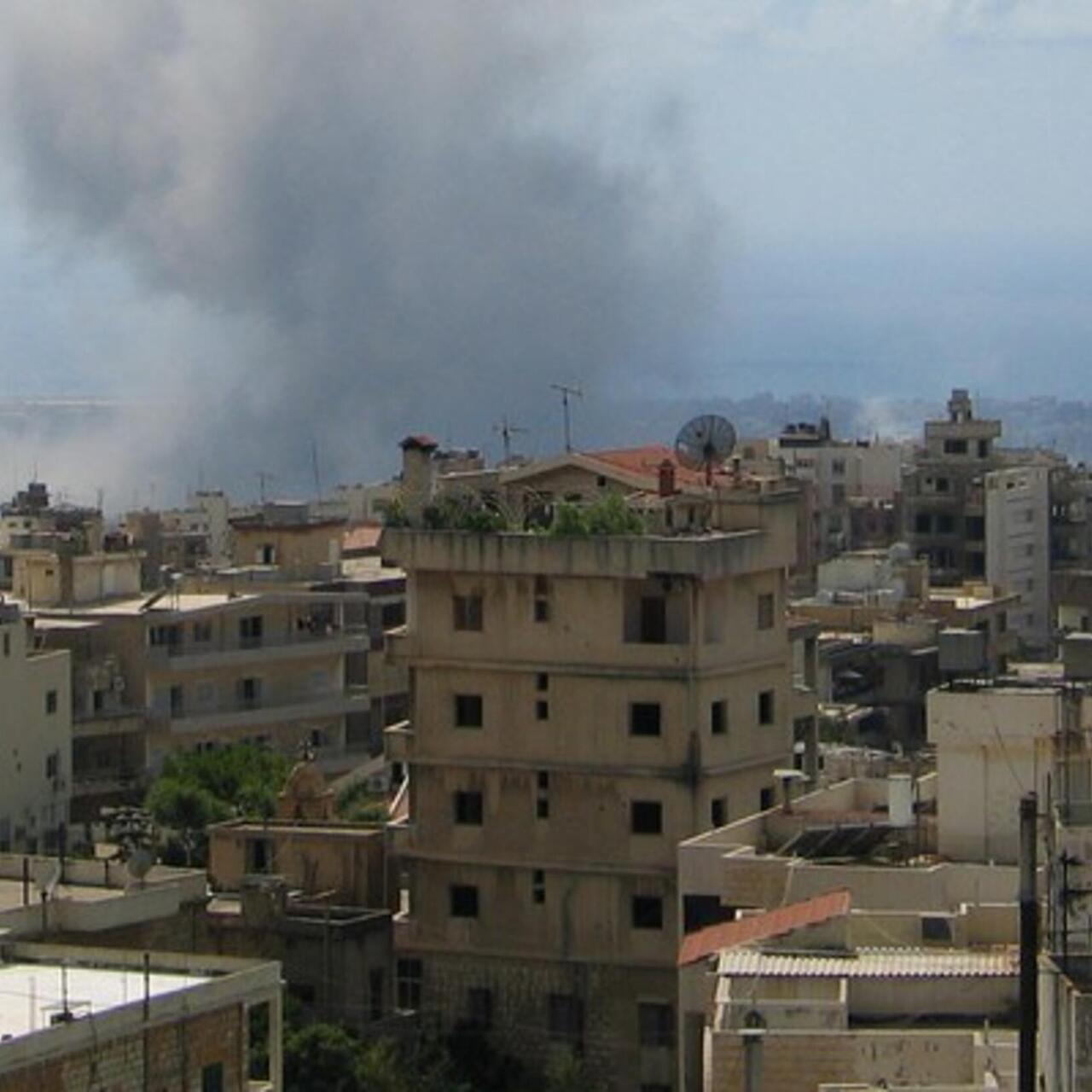 The skyline of the city of Beirut in Lebanon after the explosion last year.