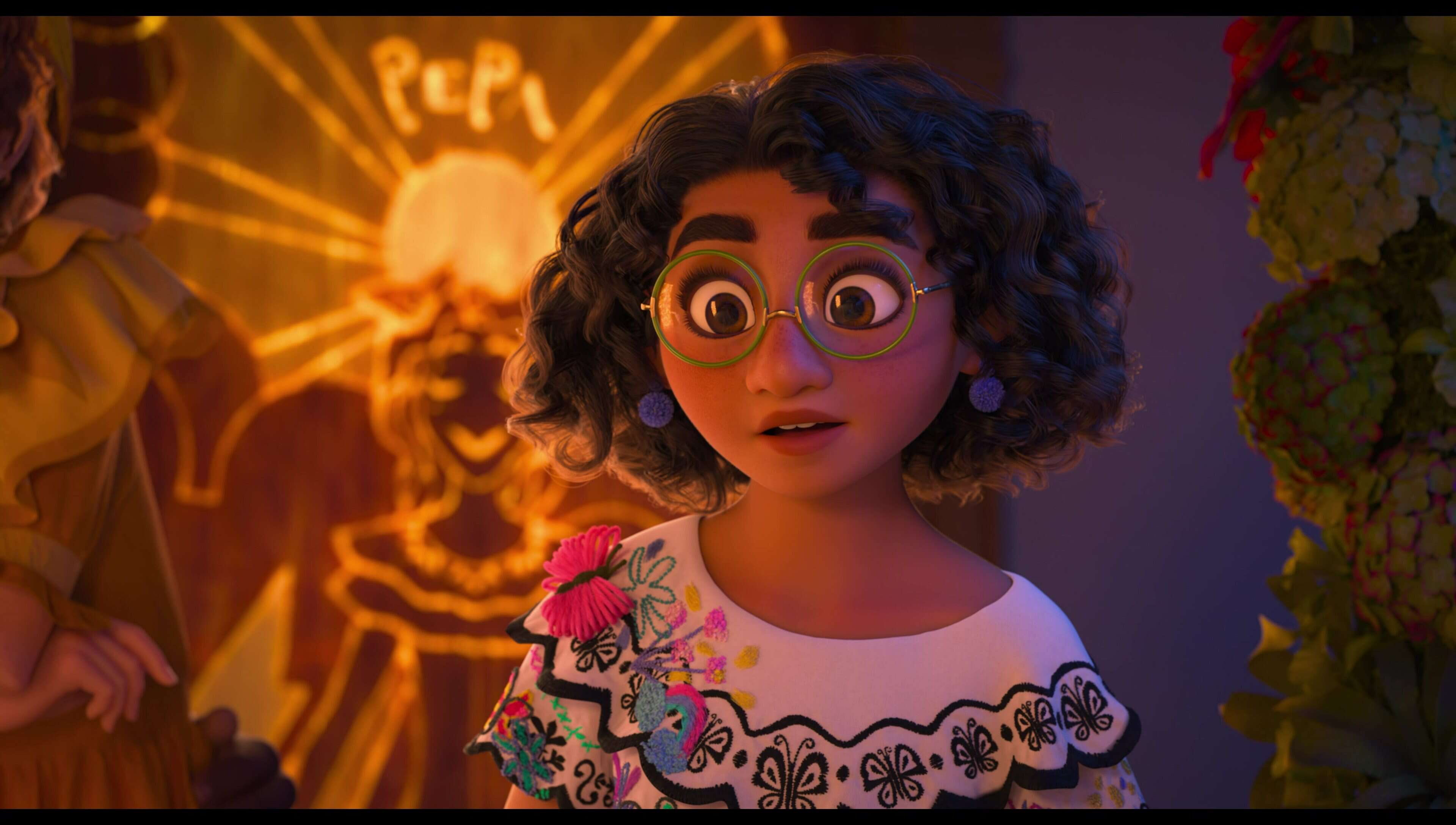 Screenshot of Mirabel, the protagonist of Encanto
