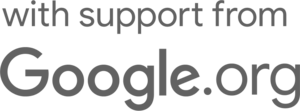 Logo reading 'With support from Google.org'