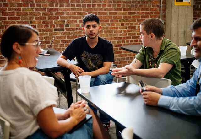 Student support meeting at the IRC