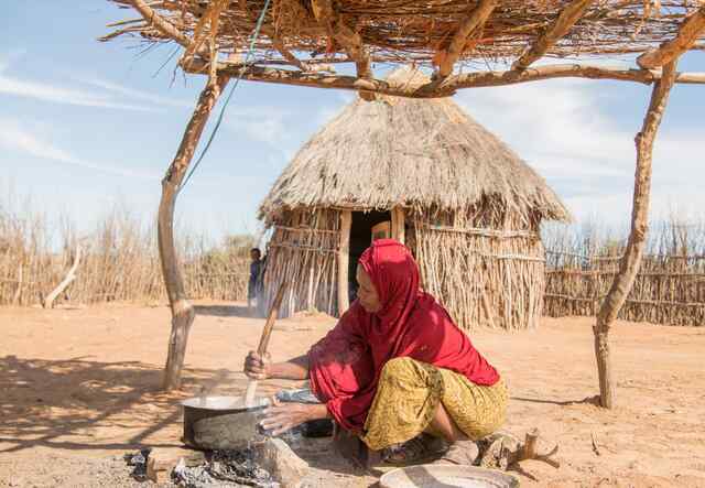 Nurad prepares food for her family