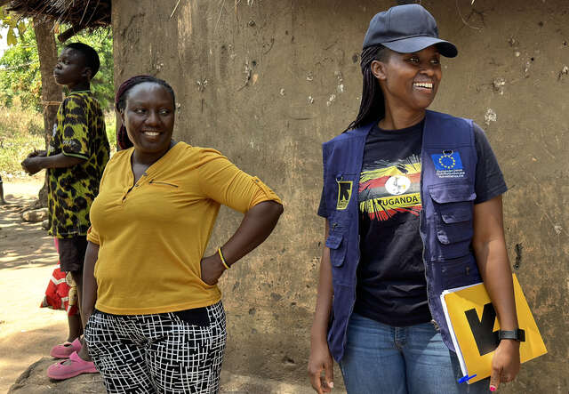 Personal från RESCUE som arbetar i Bidi Bidi, Uganda,.