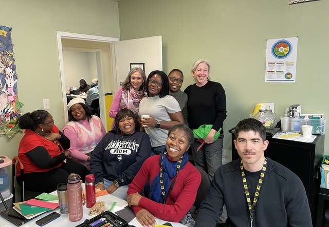 Intake and Casework team at a staff bonding session