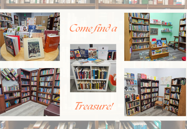 Novel Refuge's collection of books.