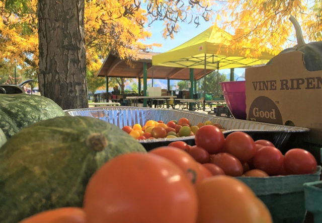 Farmers market produce in Sunnyvale.