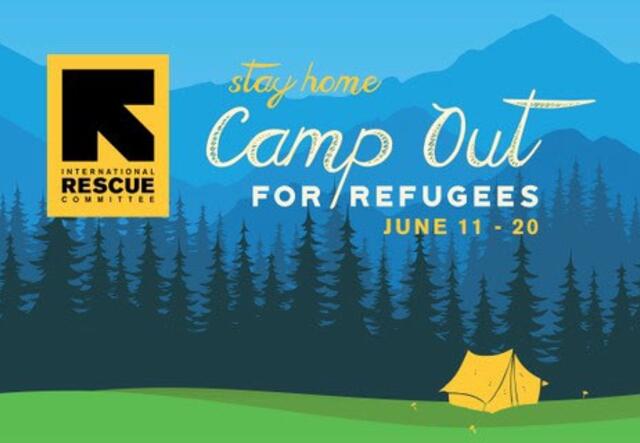 Graphic of Charlottesville event to Camp Out for Refugees