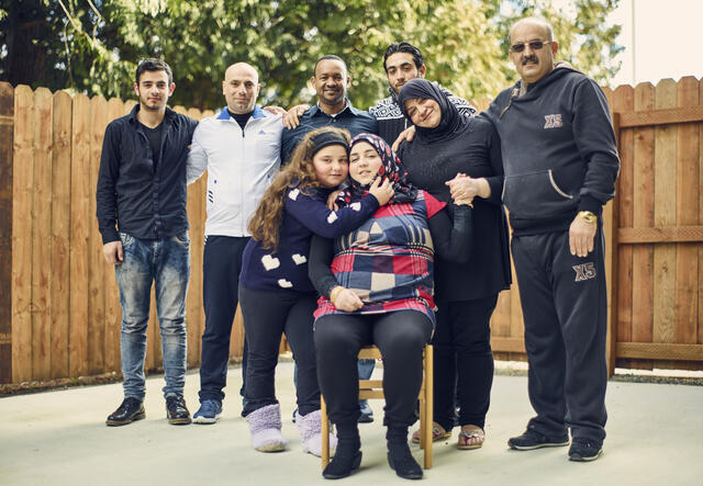 The Bazara family at their apartment in Tukwila, Washington