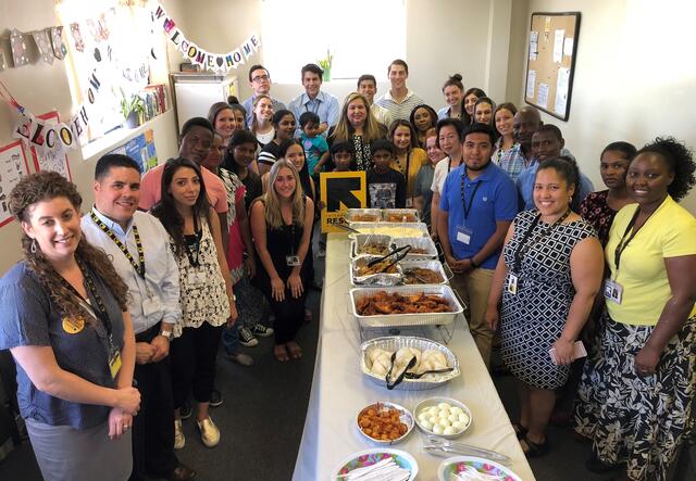 Assemblywoman Quijano joined IRC clients and staff for a meal in Elizabeth.