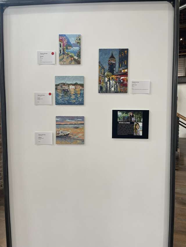 Viktoriia Slavinska's artworks exhibited in A.I.E Exhibition