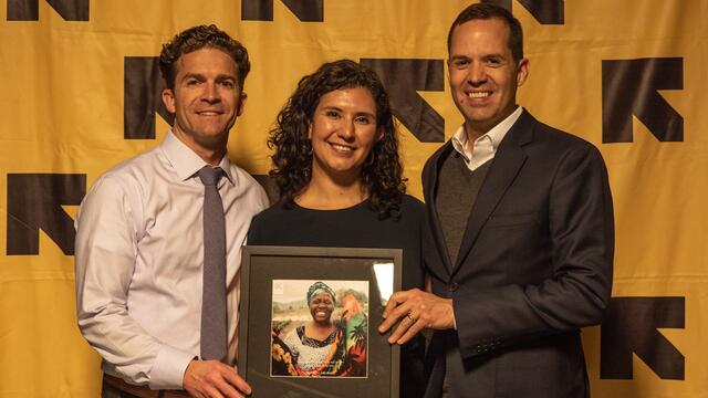 Creminelli Fine Meats receives a Rescue Partner Award at the International Rescue Committee in Salt Lake City's Breaking Bread