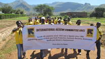 A youth dance event taking place for the 10 year anniversary of the IRC's Karamoja programme.