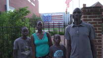 Timothy Cham and his family in Baltimore