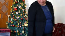 Linda Abid Younis with her Christmas tree 