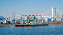 The Olympic rings in Tokyo