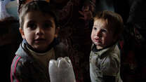 Two young Syrian boys