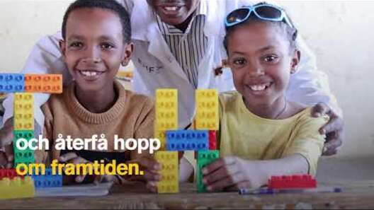 En pojke som heter Tamrat i Etiopien får stöd till utbildning av RESCUE.