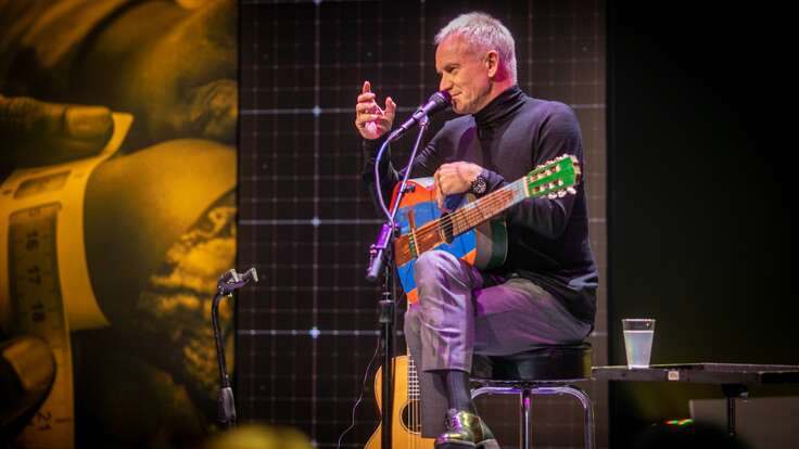 Sting playing the guitar